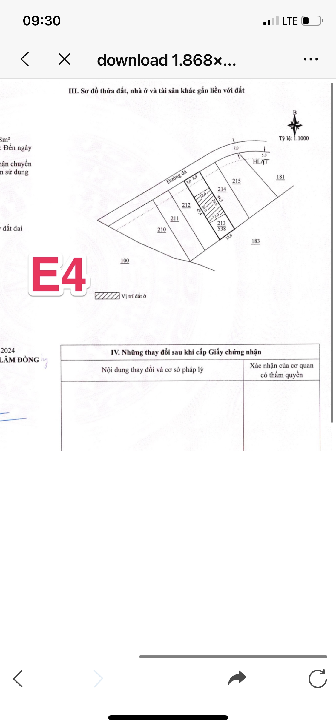 Bán đất 539m² có sẵn 240m² thổ cư ngang 12m giá 3.23 tỷ tại Xã Phúc Thọ Lâm Hà