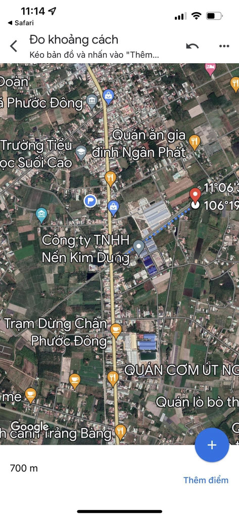 Bán đất 325m² 990 triệu tại Xã Phước Đông Huyện Gò Dầu