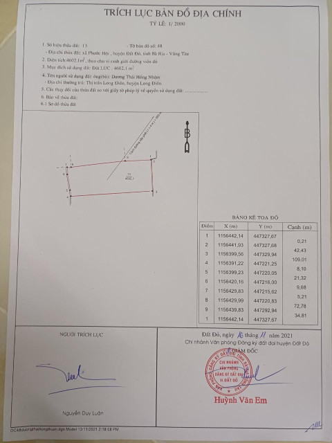 CHÍNH CHỦ Bán Đất Ruộng Gần Trung Tâm Đất Đỏ, Xã Phước Hội, Huyện Đất Đỏ, Bà Rịa - Vũng Tàu