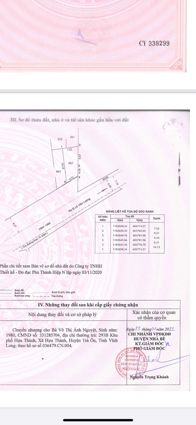 Bán đất 97.1m² 6.35 tỷ tại Xã Phước Kiển Huyện Nhà Bè