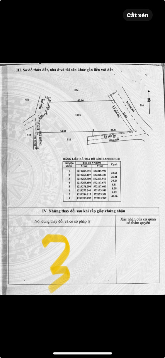 Bán đất 978.8m² 4.5 tỷ tại Xã Phước Thạnh Huyện Củ Chi