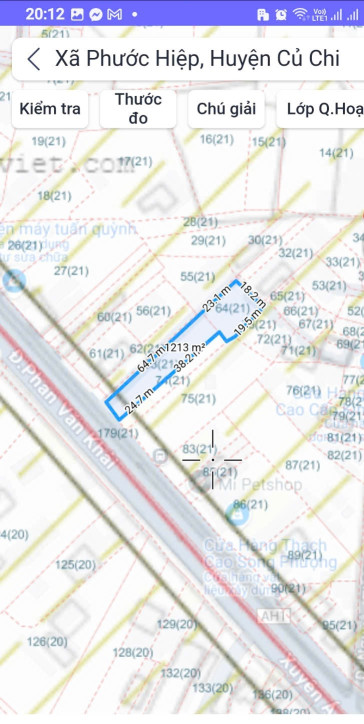 1212m2 Mặt Tiền Phan Văn Khải ( Quốc Lộ 22 ) Củ Chi Hồ Chí MInh có 12 tỷ x