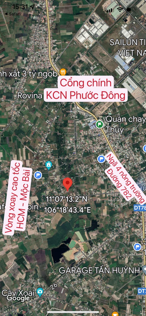 Bán đất 146m² 650 triệu tại Xã Phước Thạnh Huyện Gò Dầu
