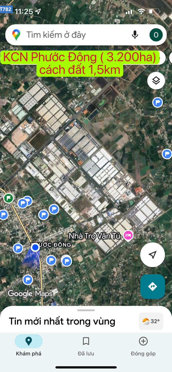 595 triệu có ngay lô đất full thổ cư 170m2 tại KCN Phước Đông, Tây Ninh