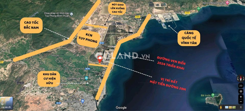 Bán nhanh 120m2 thổ cư ngay biển Bình Thuận giá rẻ nhất khu chỉ 750tr - đường trước nhà rộng 29m