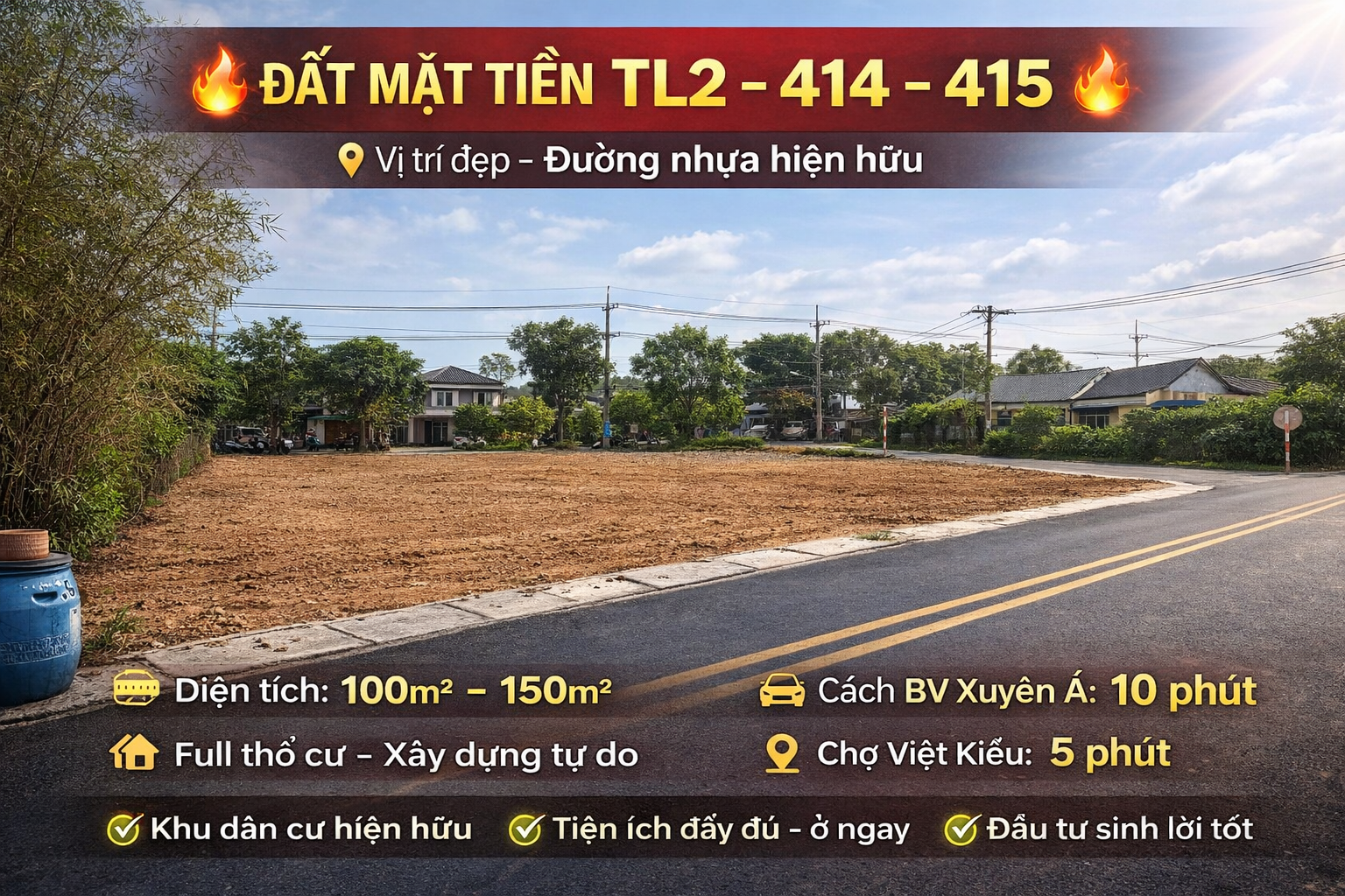 Đất Mặt Tiền Tỉnh Lộ 2 Tại Củ Chi - Cơ Hội Đầu Tư Hấp Dẫn