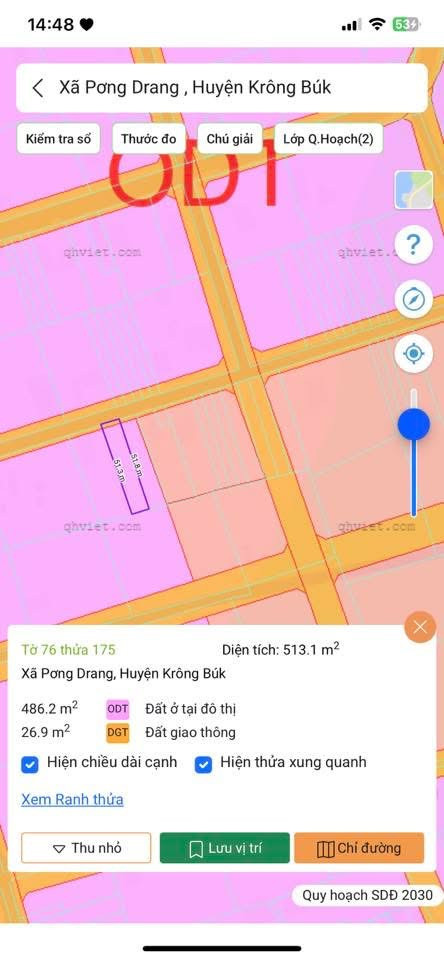 Bán đất 513m² giá 1.5 tỷ tại Xã Pơng Drang Huyện Krông Búk