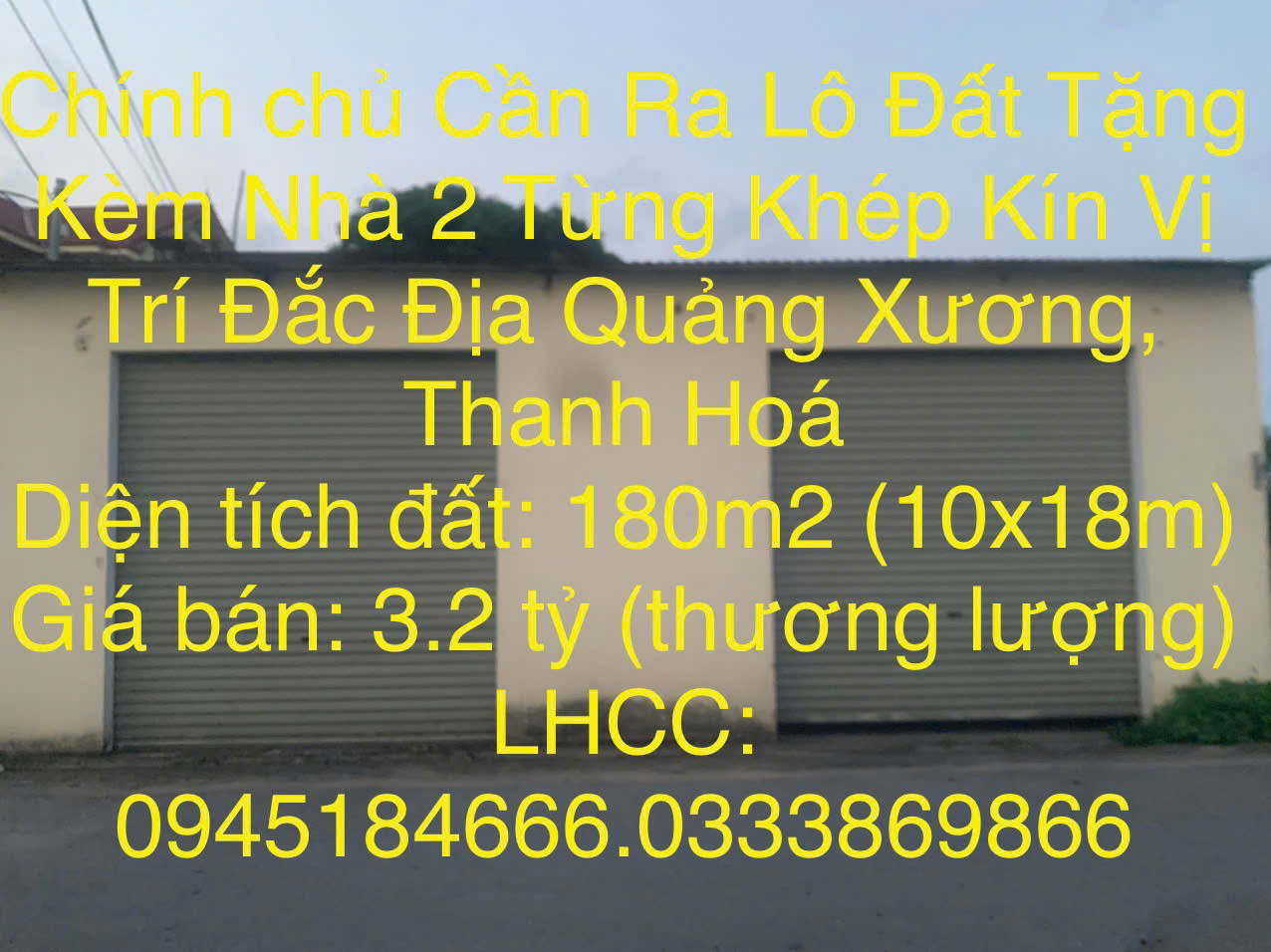 Chính chủ Cần Ra Lô Đất Tặng Kèm Nhà 2 Từng Khép Kín Vị Trí Đắc Địa Quảng Xương, Thanh Hoá