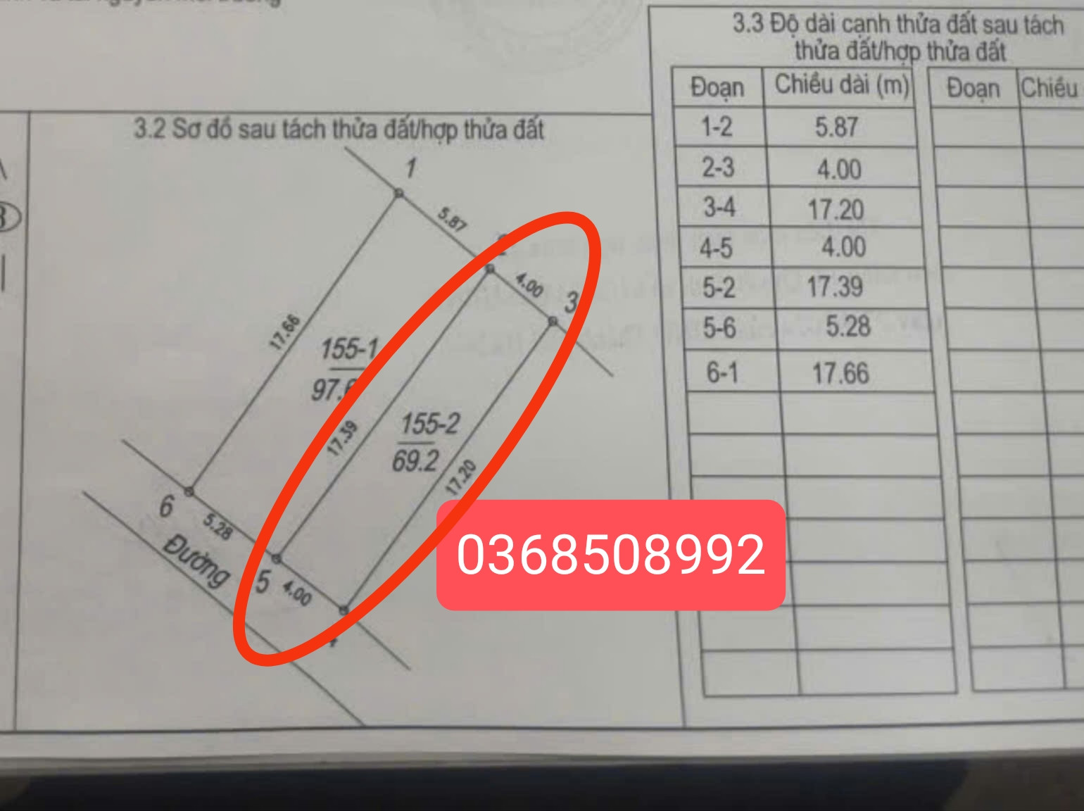 Bán đất 69,2m² ngang 4m giá 3.94 tỷ Xã Quang Minh