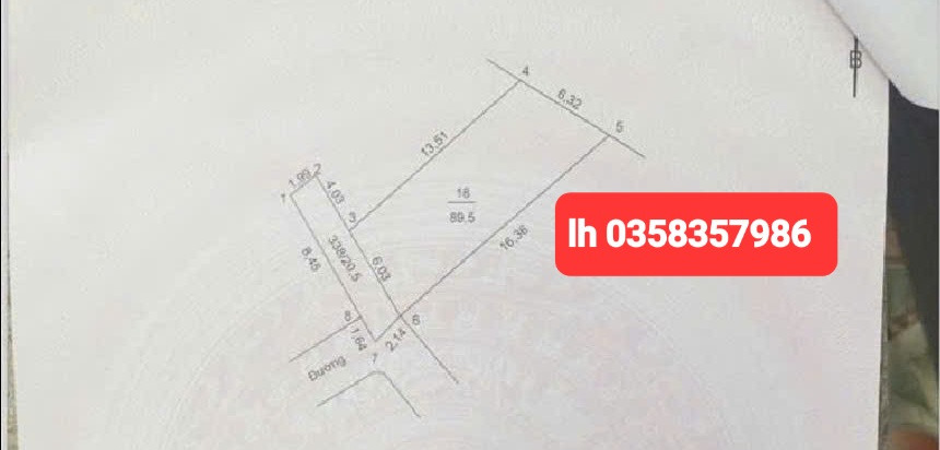 Bán đất 89.5m² ngang 6.32m giá 4 tỷ Xã Quang Minh
