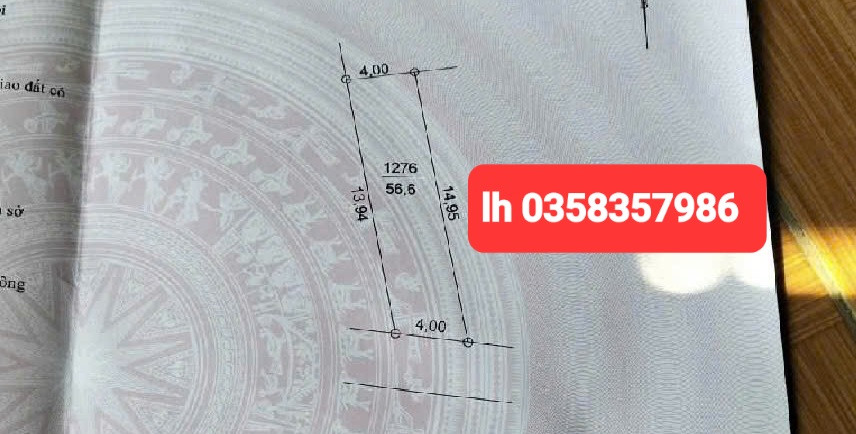 Bán đất 56.6m² ngang 4m giá 4.8 tỷ Xã Quang Minh