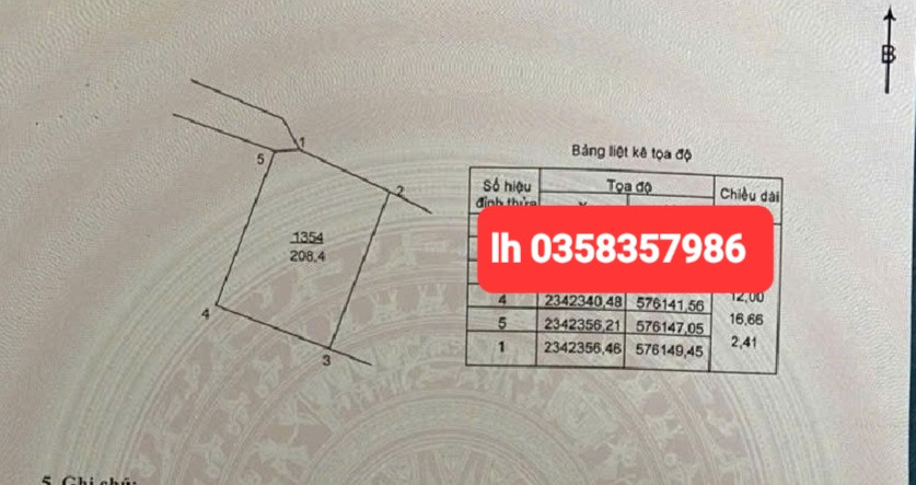 Bán đất 208.4m² ngang 12m giá 7.2 tỷ Xã Quang Minh