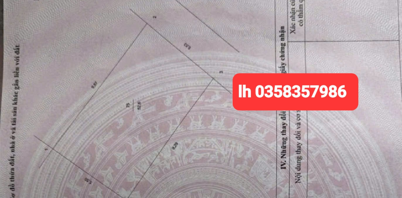 Bán đất 52.6m² ngang 5.53m giá 4.4 tỷ Xã Quang Minh