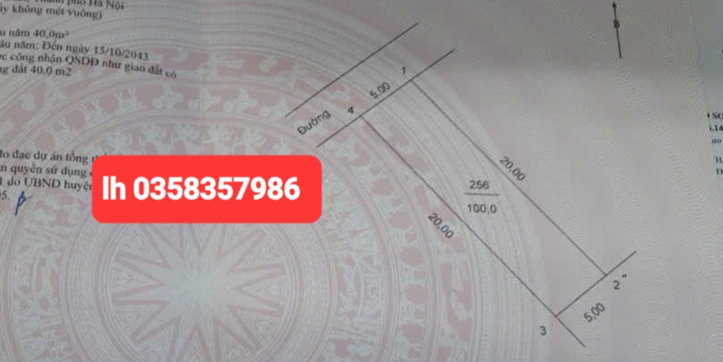 Bán đất 100m² ngang 5m giá 4.53 tỷ Xã Quang Minh