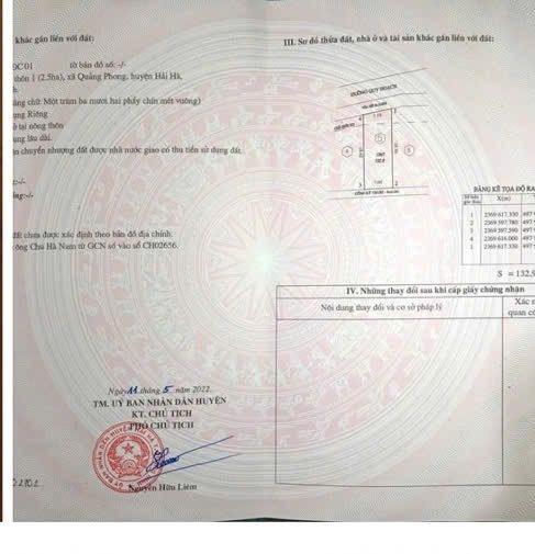 Bán Đất 1329m² thổ cư 1329m² giá 1.4 tỷ tại Xã Quảng Phong Huyện Hải Hà Quảng Ninh