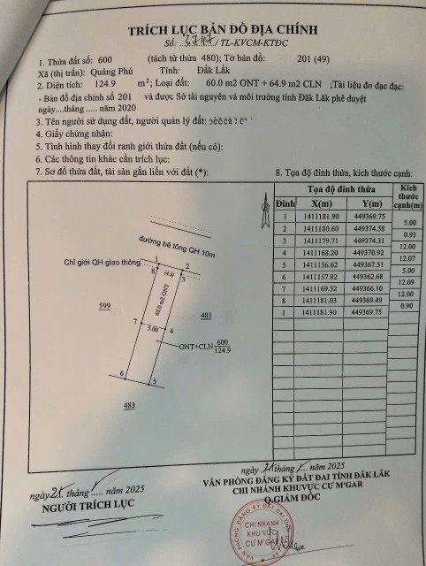 Bán đất 125m² giá 390 triệu Xã Quảng Phú