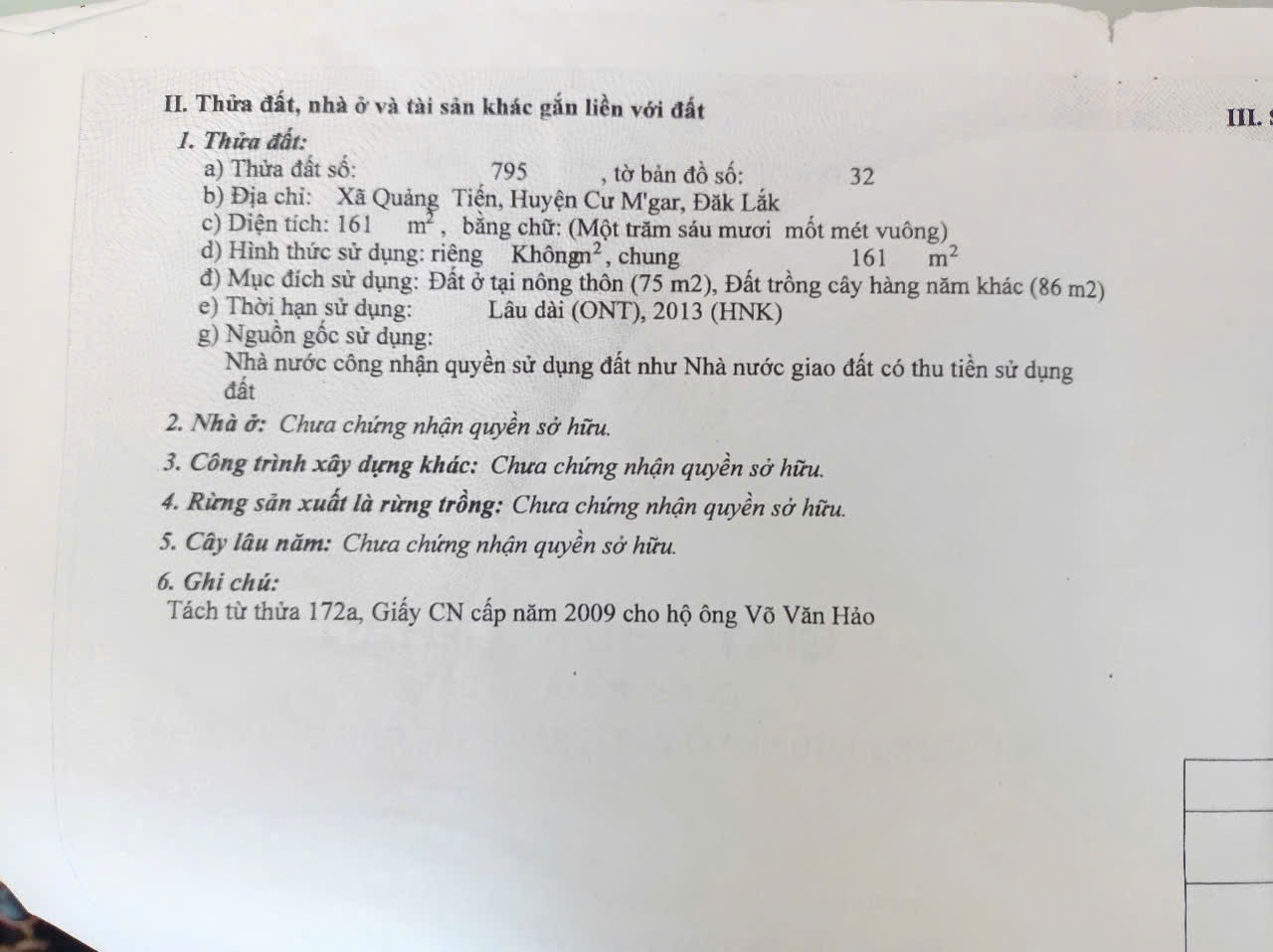 cần tiền bán nhanh lô đất tại Quảng Tiến, Cưmgar