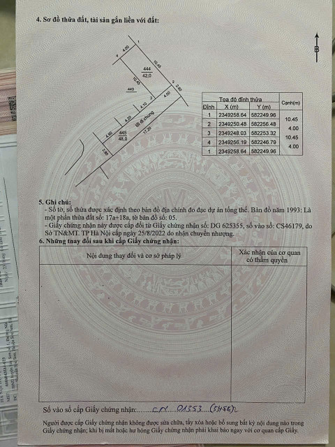 Bán đất 42m² ngang 4m giá 1.45 tỷ tại Xã Quang Tiến Huyện Sóc Sơn