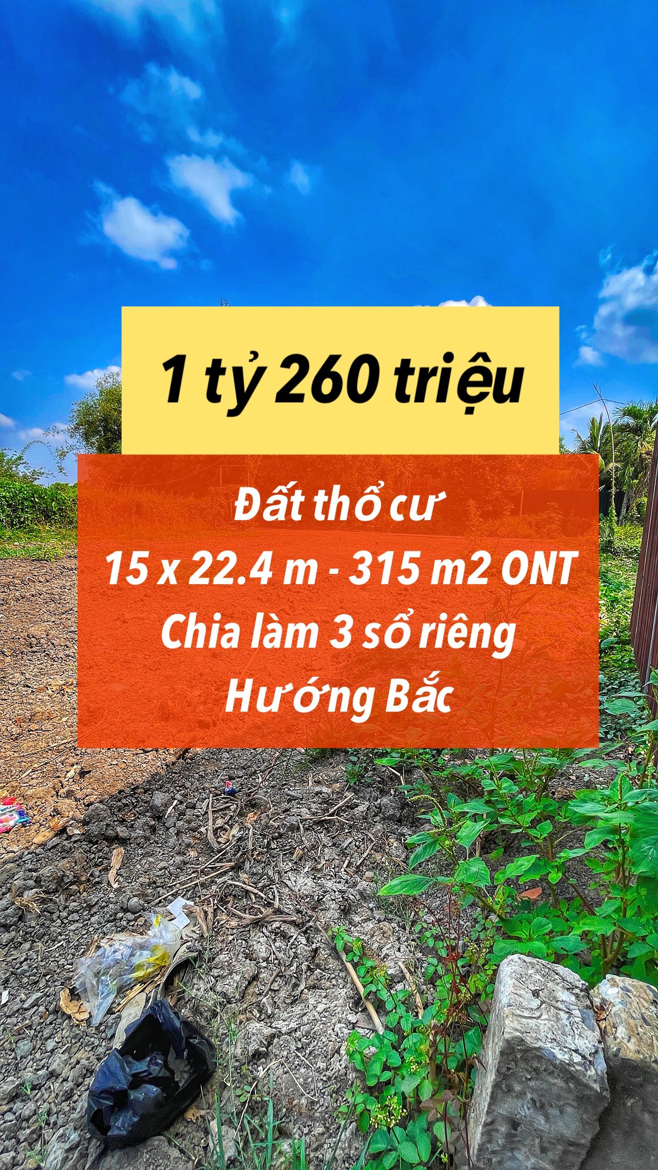 Bán lô thổ cư ngang 15m Nguyễn Văn Bê