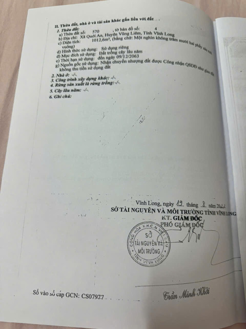 ĐẤT ĐẸP - GIÁ TỐT - Bán Đất Mặt Tiền Đường Tỉnh 901- Quới An - Vũng Liêm, Vĩnh Long
