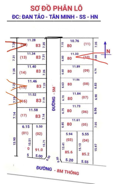 Bán đất 80m² ngang 7m giá 2.12 tỷ Xã Sóc Sơn
