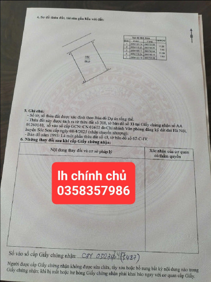 Bán đất 86m² ngang 7.6m giá 2.2 tỷ Xã Sóc Sơn