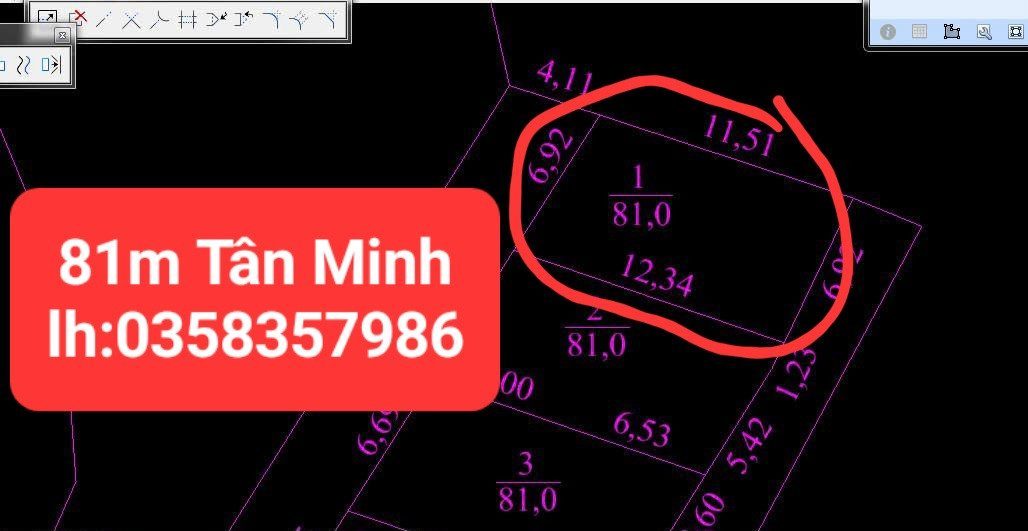 Bán đất 81m² full thổ cư ngang 6.92m giá 1.6 tỷ tại Xã Sóc Sơn