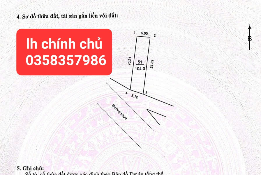 Bán đất 104.1m² ngang 5m giá 5.5 tỷ Xã Sóc Sơn