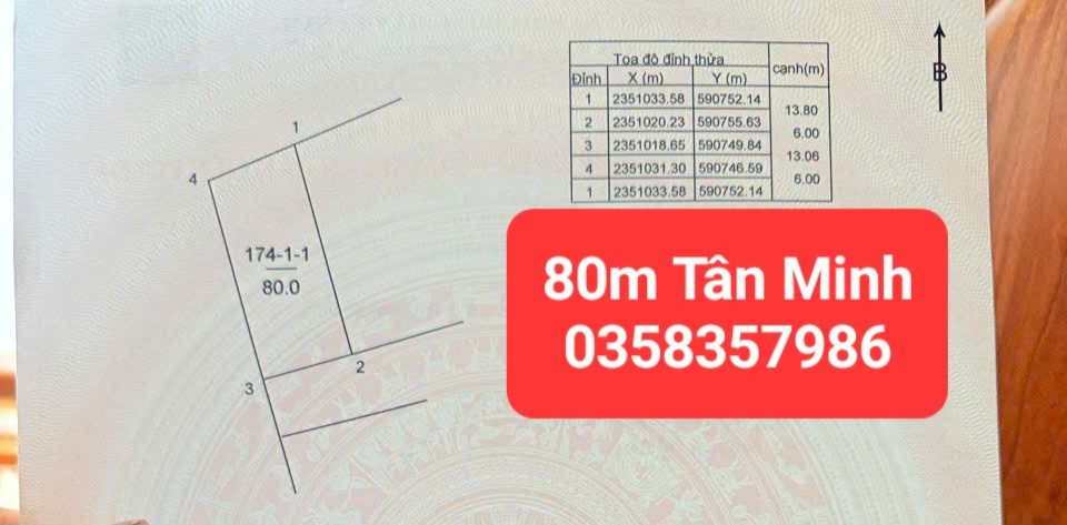 Bán đất 80m² full thổ cư ngang 6m giá 2 tỷ tại Xã Sóc Sơn