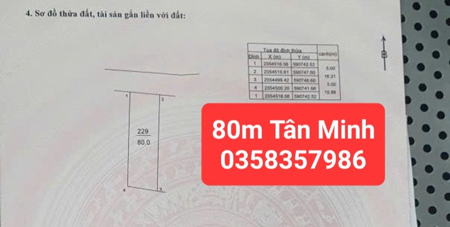 Bán Đất 80m² thổ cư 80m² giá 1.9 tỷ tại Xã Sóc Sơn Hà Nội