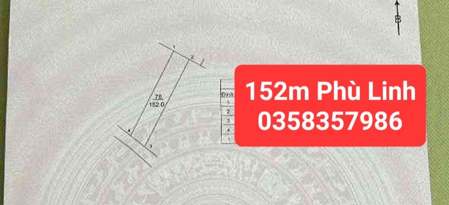 Bán Đất 152m² thổ cư 80m² giá 3.85 tỷ tại Xã Sóc Sơn Hà Nội