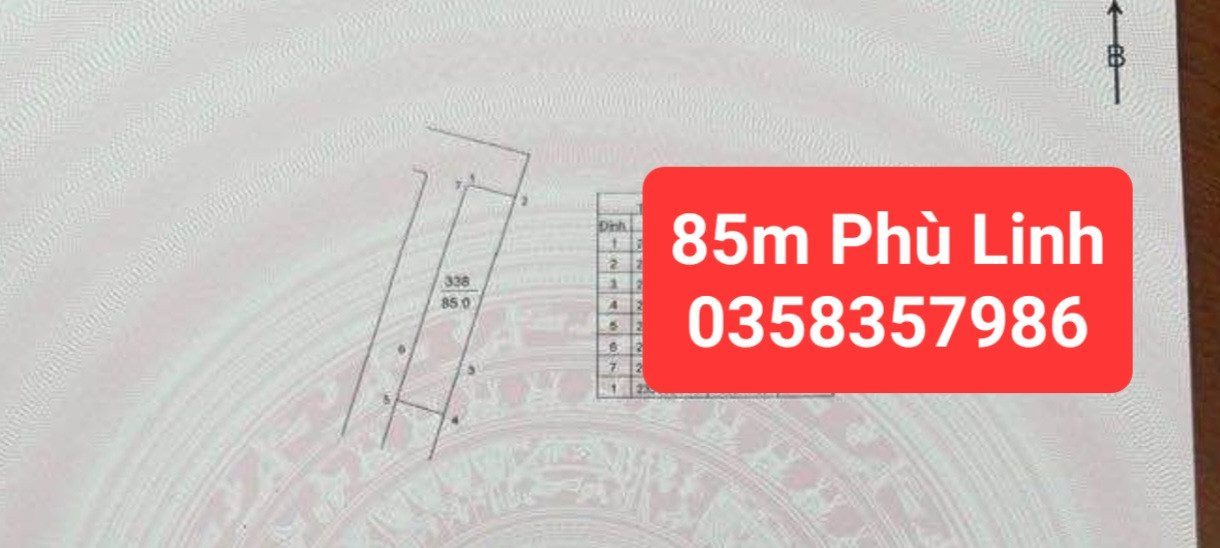 Bán Đất 85m² thổ cư 85m² giá 2 tỷ tại Xã Sóc Sơn Hà Nội