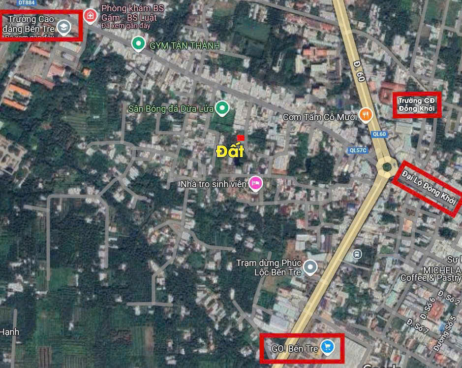 Bán đất vòng xoay Tân Thành 450m, Sơn Đông, Phường Bến Tre