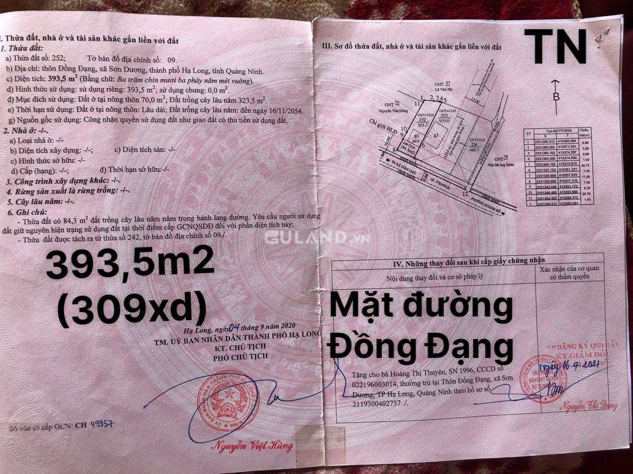 Bán Đất Mặt Đường QL 279
