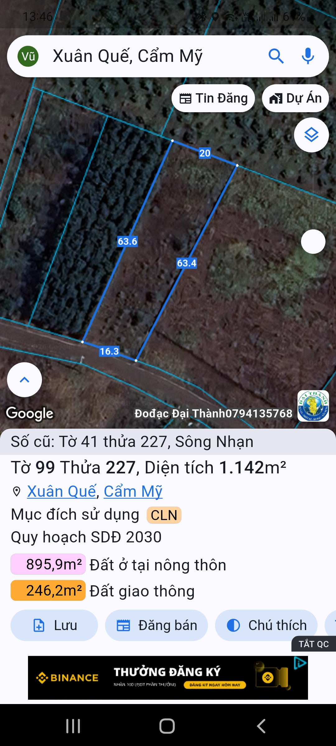 Nhà Đất Sông Nhạn Cẩm Mỹ Đồng Nai