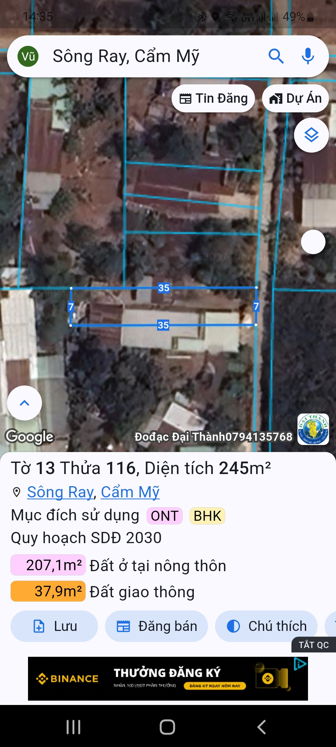 Nhà Đất Sông Ray Cẩm Mỹ Đồng Nai