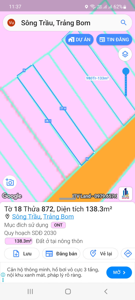 Nhà Đất Sông Trầu Trảng Bom Đồng Nai