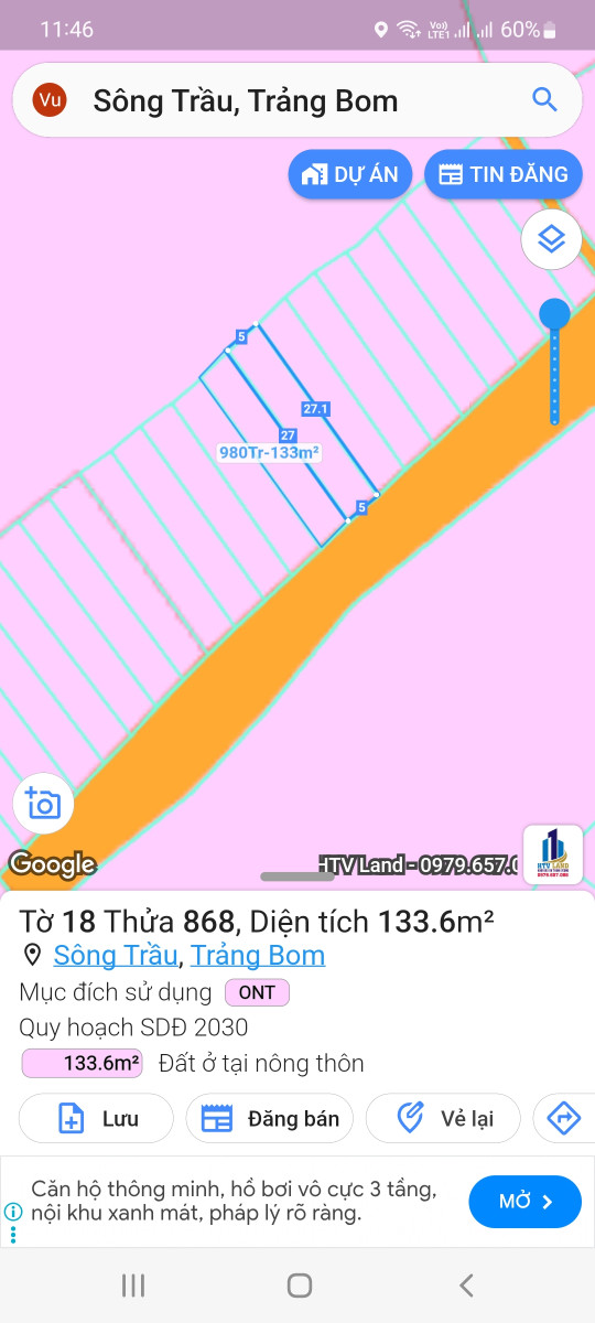 Nhà Đất Sông Trầu Trảng Bom Đồng Nai