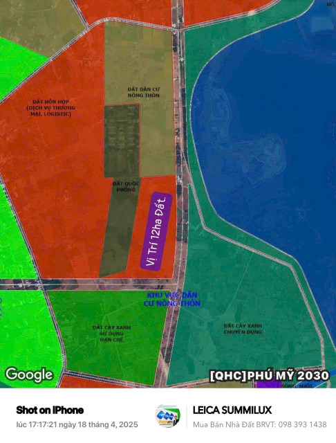 Bán đất 120000m² tại Xã Sông Xoài Thị xã Phú Mỹ