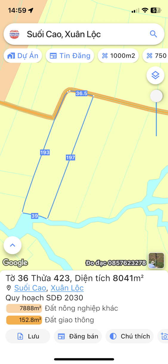 Bán đất 33000m² 8.25 tỷ tại Xã Suối Cao Huyện Xuân Lộc