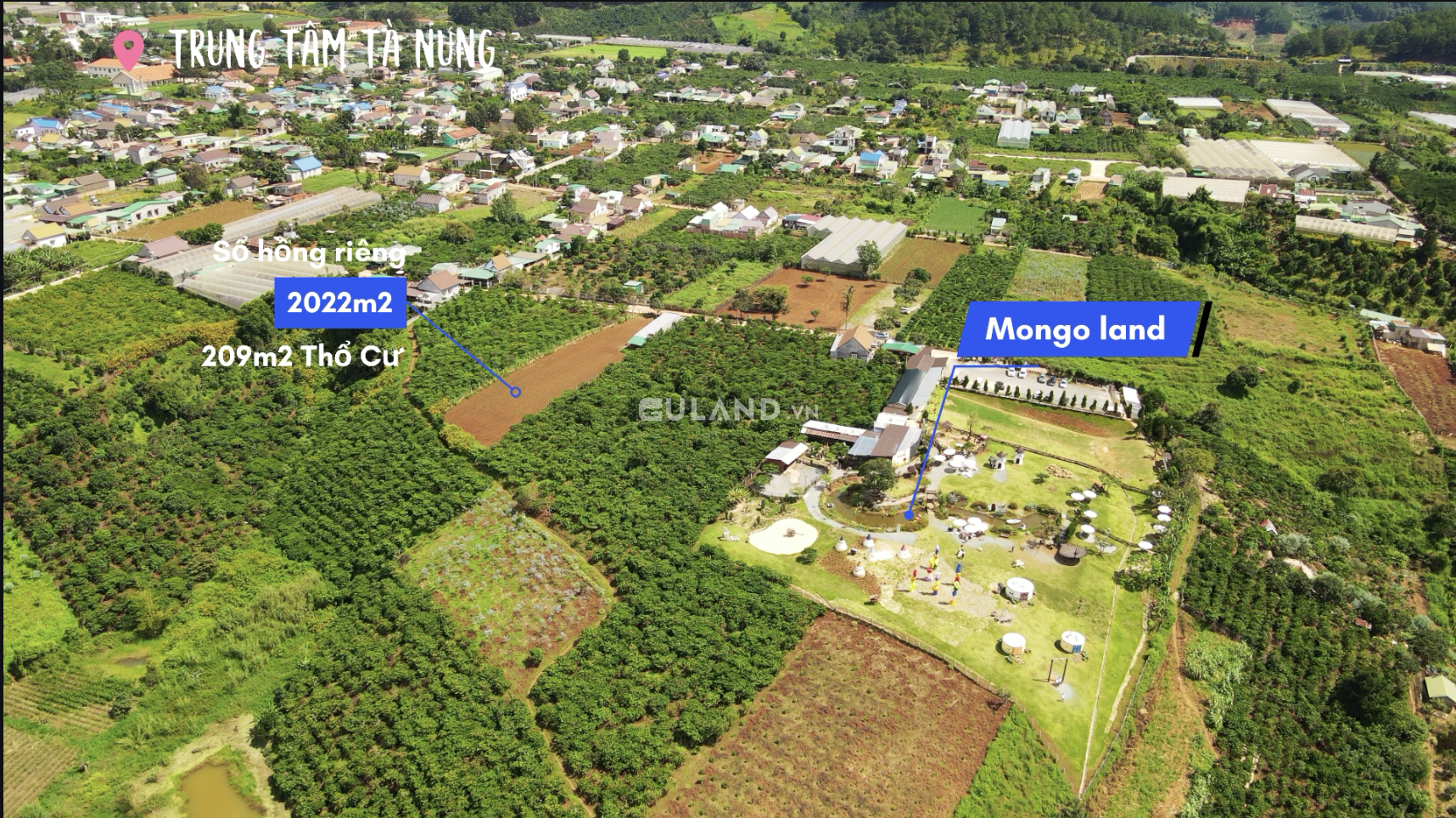 Bán thửa đất thổ cư cạnh khu du lịch Mongo land Đà Lạt
