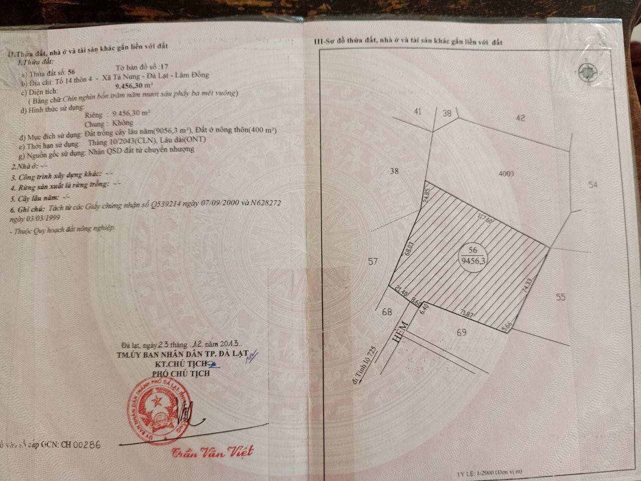 Bán  đất nông nghiệp 18000m² , giá 33 tỷ tại, Xã Tà Nung, Thành phố Đà Lạt, Lâm Đồng