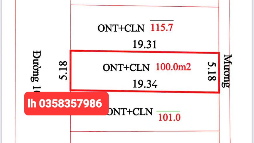 Bán đất 100m² ngang 5.18m giá 1.41 tỷ Xã Tam Đảo