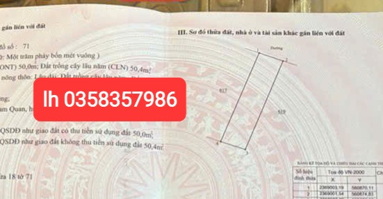 Bán đất 100.4m² ngang 5m giá 550 triệu Xã Tam Dương Bắc