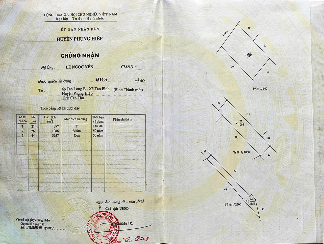 Bán đất 4628.6m² ngang 15m giá 2.5 tỷ Xã Tân Bình