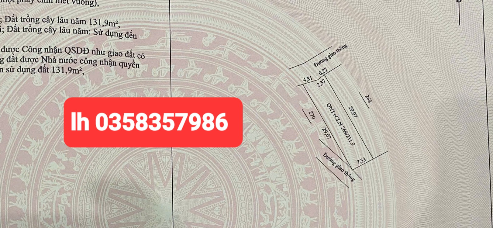 Bán đất 346m² ngang 14m giá 770 triệu Xã Tân Cương