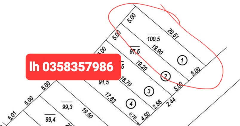 Bán đất 100.5m² ngang 5m giá 570 triệu Xã Tân Cương
