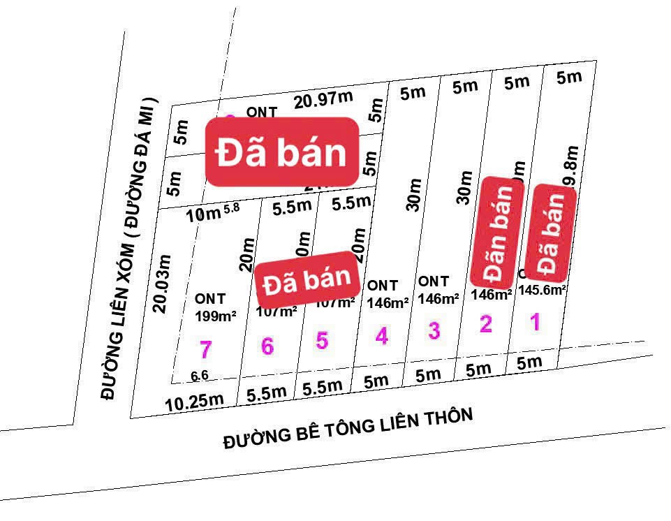 0763615365 Bán đất 199m² giá 670 triệu Xã Tân Định