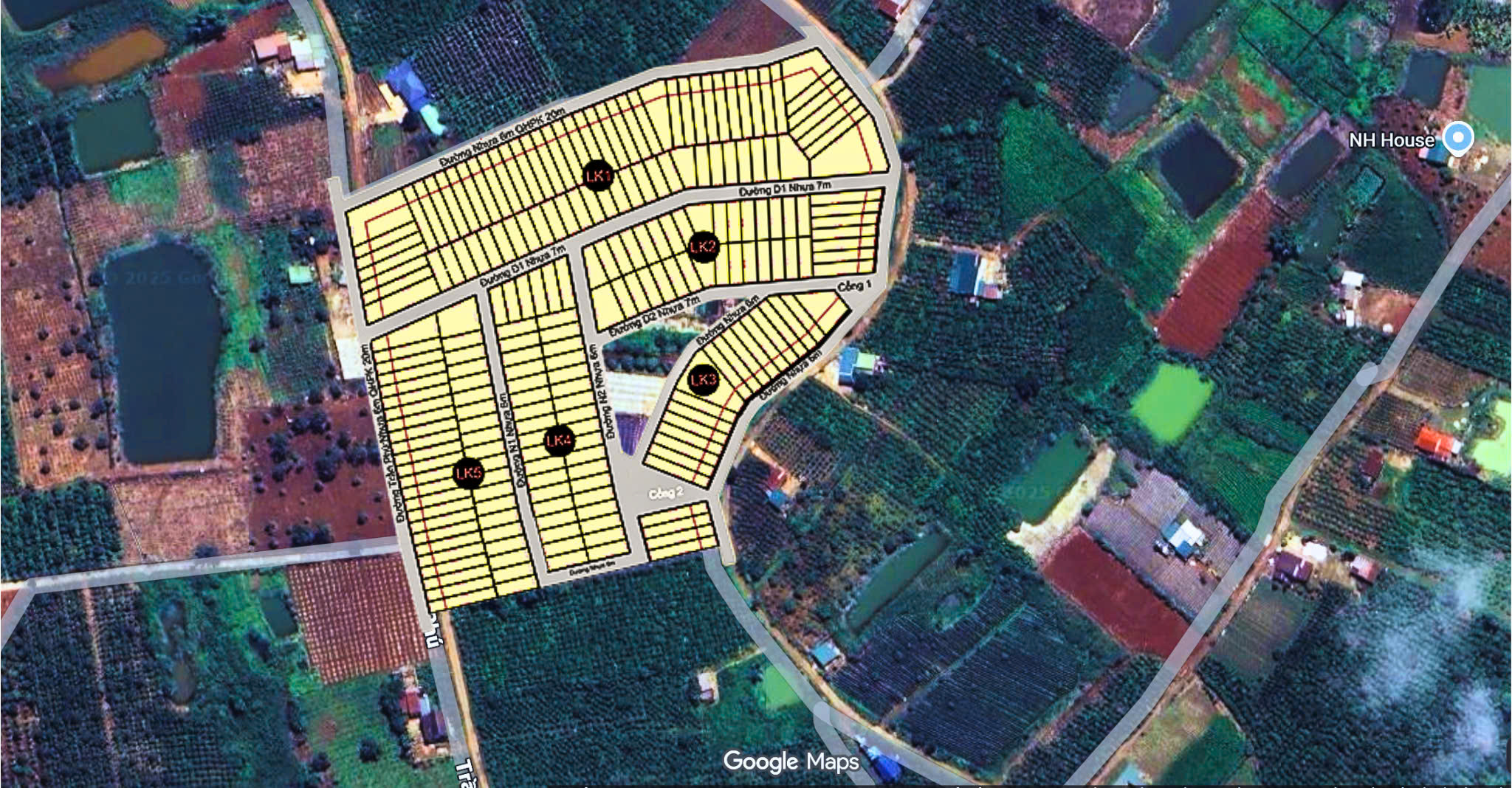 Bán đất 108m² ngang 6m giá 550 triệu Xã Tân Hà Lâm Hà