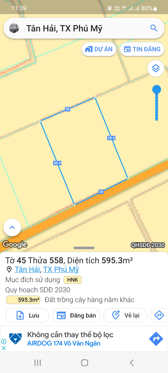 Nhà Đất Tân Hải TX Phú Mỹ Bà Rịa - Vũng Tàu